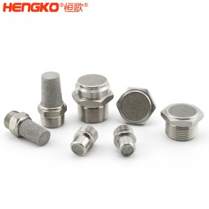 不銹鋼燒結(jié)降噪消音器_消音器耐高溫流量大，應(yīng)用于空壓機(jī)排氣
